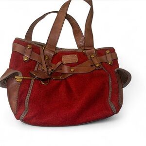 Fossil Red and Brown Women's Tote Bag
